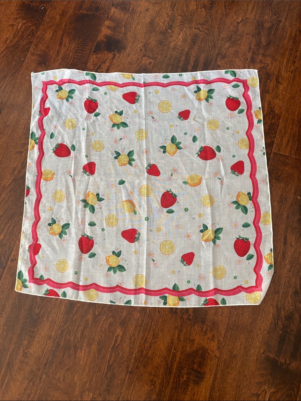 Strawberry & Lemon Print Decorative Scarf